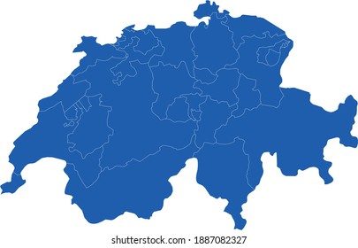 Vector Illustration Switzerland Map Stock Vector (Royalty Free ...