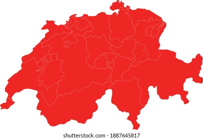 vector illustration of Switzerland map