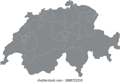 ilustración vectorial del mapa de Suiza