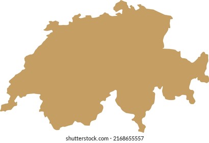 Mapa de la ilustración vectorial de Suiza