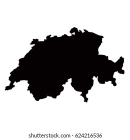 vector illustration of Switzerland map