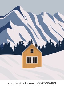 Vector illustration. Switzerland, travel poster. Europe, Norway, Sweden. Travel banner. Design for postcard, poster, banner, travel guide cover.