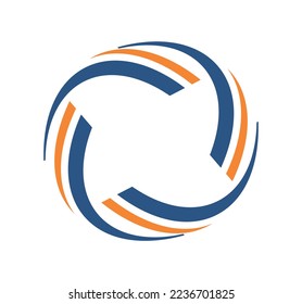 A vector Illustration of Swoosh Circle Logo Vector Icon in white background isolated