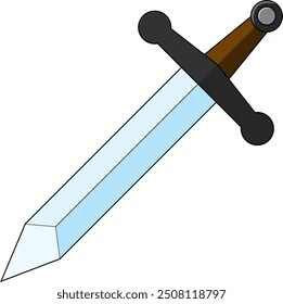 A vector illustration of a sword