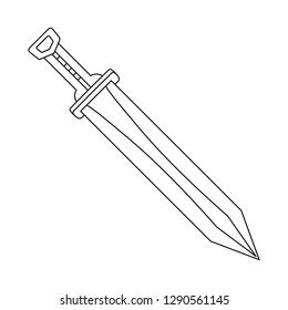 Vector illustration of sword  and dagger  icon. Collection of sword  and weapon stock vector illustration.