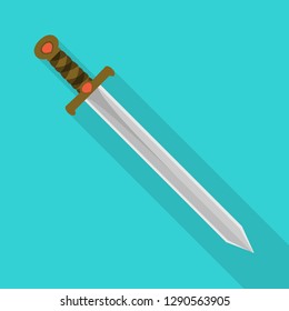 Vector illustration of sword  and dagger  icon. Collection of sword  and weapon stock vector illustration.