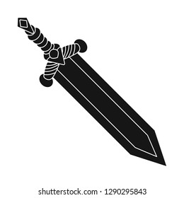 Vector illustration of sword  and dagger  sign. Set of sword  and weapon stock vector illustration.
