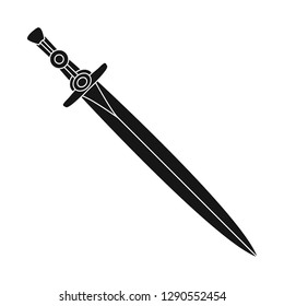 Vector illustration of sword  and dagger  sign. Collection of sword  and weapon stock symbol for web.