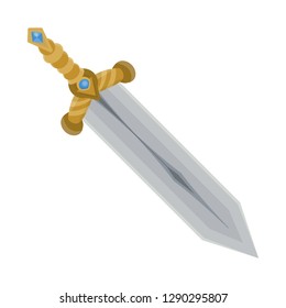 Vector illustration of sword  and dagger  symbol. Set of sword  and weapon vector icon for stock.