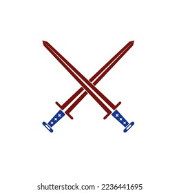 Vektorgrafik eines Schwert. gut für Ihr Logo oder Ihr Produkt verwendet