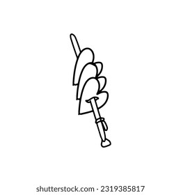 vector illustration of sword with heart