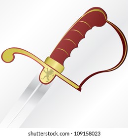 Vector illustration of sword hilt