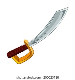 vector illustration of a sword isolated on white