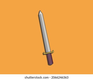 ilustración vectorial de una espada en estilo minimalista