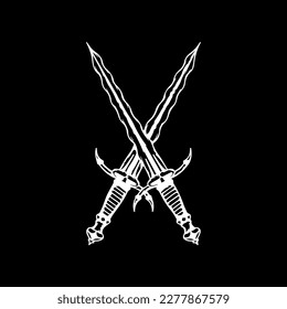 vector illustration of sword silhouette