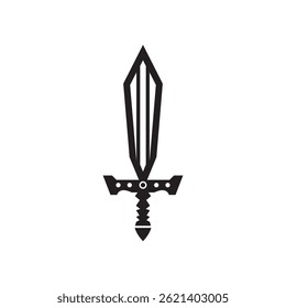 Ilustração vetorial de uma silhueta de espada