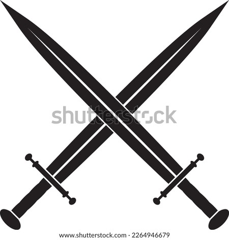  vector illustration of sword silhouette