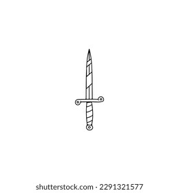 Vektorgrafik-Schwert-Tattoo-Konzept