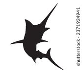 Vector Illustration of Swordfish Silhouette