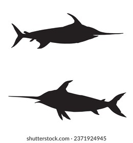 Vector Illustration of Swordfish Silhouette