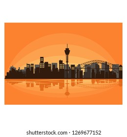 vector illustration of sydney city