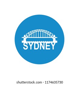 Vector illustration of a Sydney Harbour bridge web icon