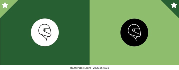 Vector illustration of a symbol of advice to always use a helmet when riding a motorcycle