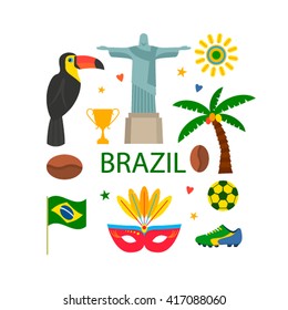 Vector illustration of symbol of Brazil.  Vector illustration svg