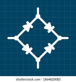Vector illustration symbol Bridge Diode Generic Symbol