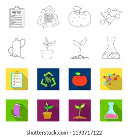 Vector illustration of  and  symbol. Collection of  and  vector icon for stock.