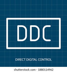 Vector illustration symbol of DDC (DIRECT DIGITAL CONTROL)