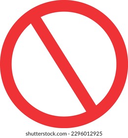 Vector illustration of a symbol of denial and prohibition. Forbidden and access denied. Cancel.