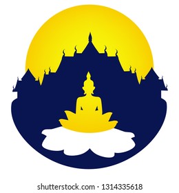 vector illustration symbol of Dharma Day, Buddhist event