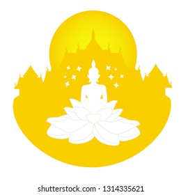 vector illustration symbol of Dharma Day, Buddhist event