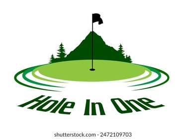 Ilustración vectorial del símbolo del golf.