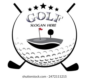 Vector illustration of the symbol of golf.