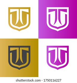 vector illustration of symbol graphics, letter T and letter J - Isolated on a white background, just add your name to your design, logo design