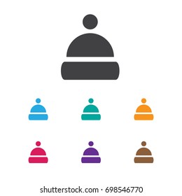 Vector Illustration Symbol Of Headwear Icon. Premium Quality Isolated Cap Element In Trendy Flat Style.