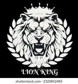 vector illustration symbol of the lion king
