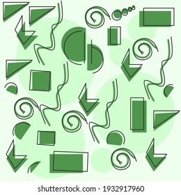 Vector illustration, symbol logo template, geometric shapes abstract background in flat design