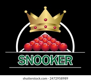 Vector illustration, symbol mark for the sport of snooker.