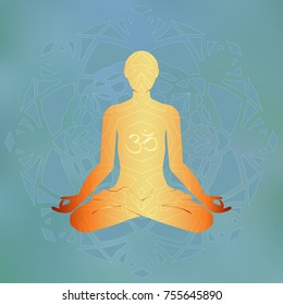 Vector illustration. A symbol of meditation.