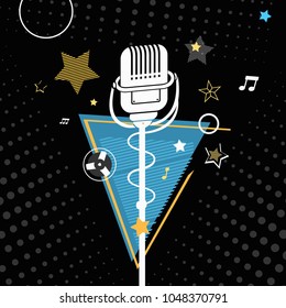 Vector Illustration Symbol Microphone