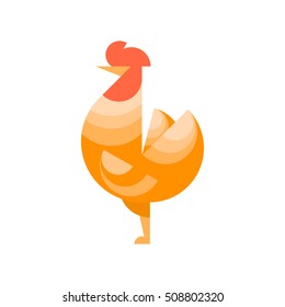 Vector illustration of the symbol of New Year 2017 - rooster. New Year and Christmas celebration topic. 