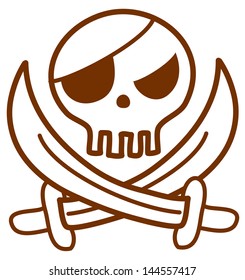 Vector illustration of a the symbol of pirates