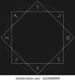 Vector illustration of symbol planets