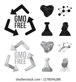 Vector illustration of  and  symbol. Set of  and  vector icon for stock.
