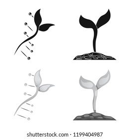 Vector illustration of  and  symbol. Set of  and  vector icon for stock.
