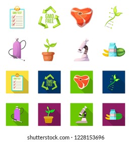Vector illustration of  and  symbol. Set of  and  vector icon for stock.