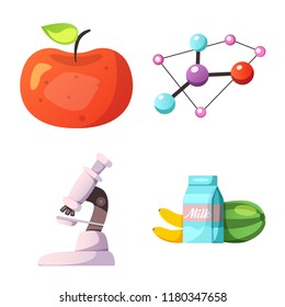 Vector illustration of  and  symbol. Set of  and  stock symbol for web.